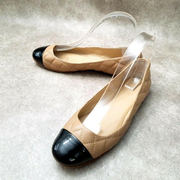 Ann Taylor Womens   Sz 8 M Tan  Slip On Quilted - Picture 7 of 9